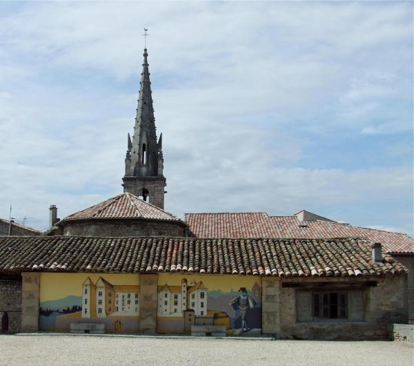 Vue de la terrasse du château de Joyeuse